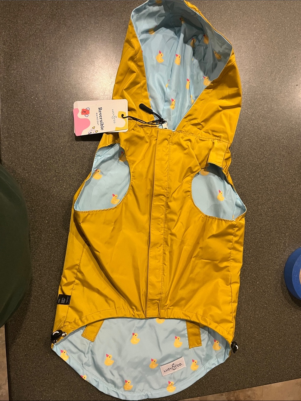 Reversible Dog Raincoat - Picture 4 of 4